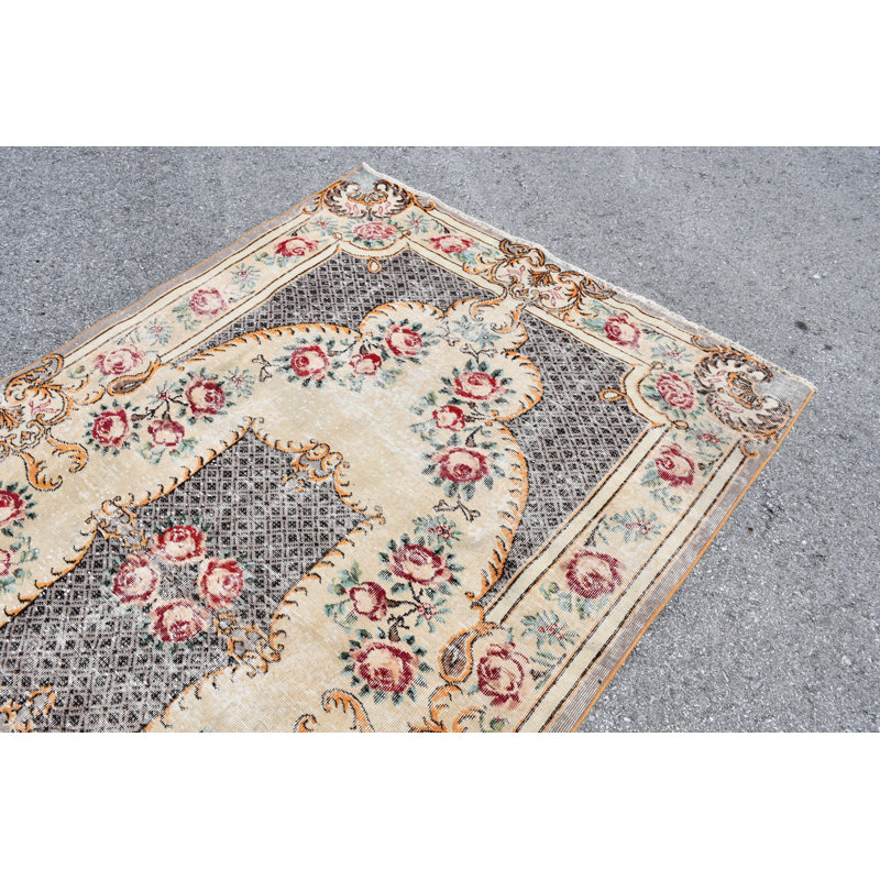 Tapis turc vintage en laine turque de haute qualité rétro de style oriental antique SN-4354