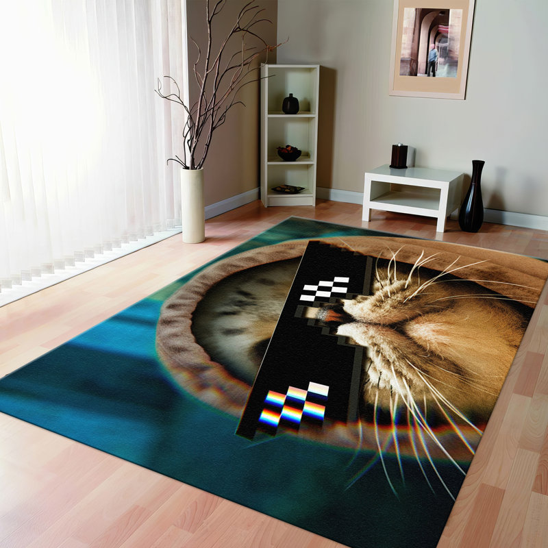 Exquisite Non Woven Soft Type Printed Rug Featuring a Harmonious Blend of Geometric Designs for a Stylish Addition to Your Living Space