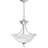  Trinidad 2-Light Indoor Brushed Nickel Hanging Convertible Pendant (Semi-Flush) with Alabaster Glass Bowl-24081092