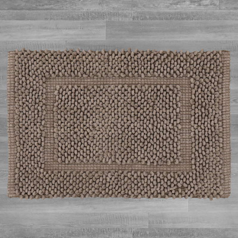 Payten Classic Cotton Bath Mat, Single - 17"W x 24"L, Cappuccino