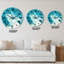 Nuage blanc sur marbre bleu II - horloge murale moderne-1049953917
