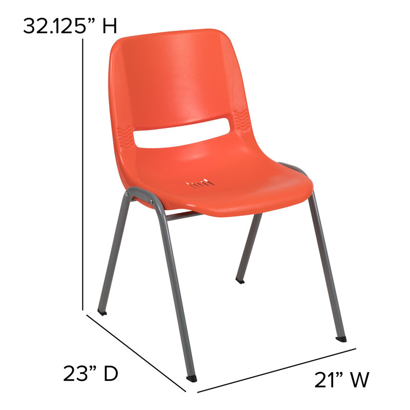 Chaises d'école Keaton, Gris, Orange, 5