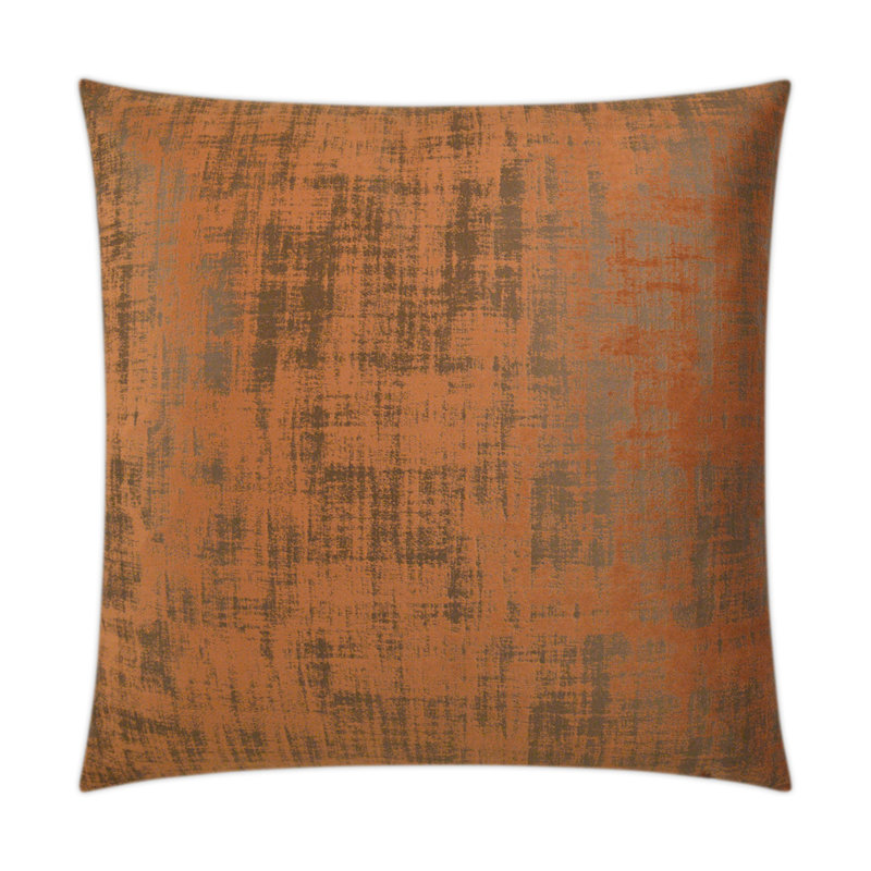 Fresco Reversible Throw Pillow, Saffron, Square 20"
