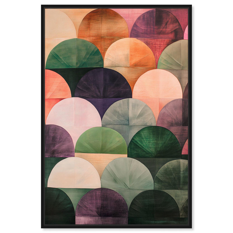 Toile Rising Suns par Art Remedy, Noir, H 16 po x l 11 po, Cadre flottant