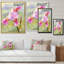 Iris rose dans les prés - œuvre d'art traditionnelle sur toile-1632569224-1632569220