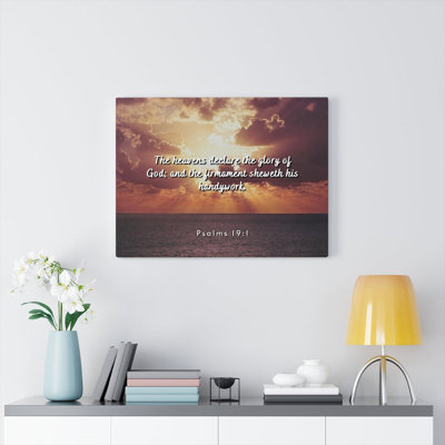 Glory of God Psalms 19:1 1 Piece Wrapped Canvas Wall Art