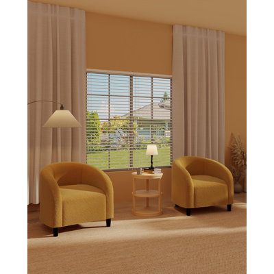 Accent Boucle Barrel Chairs