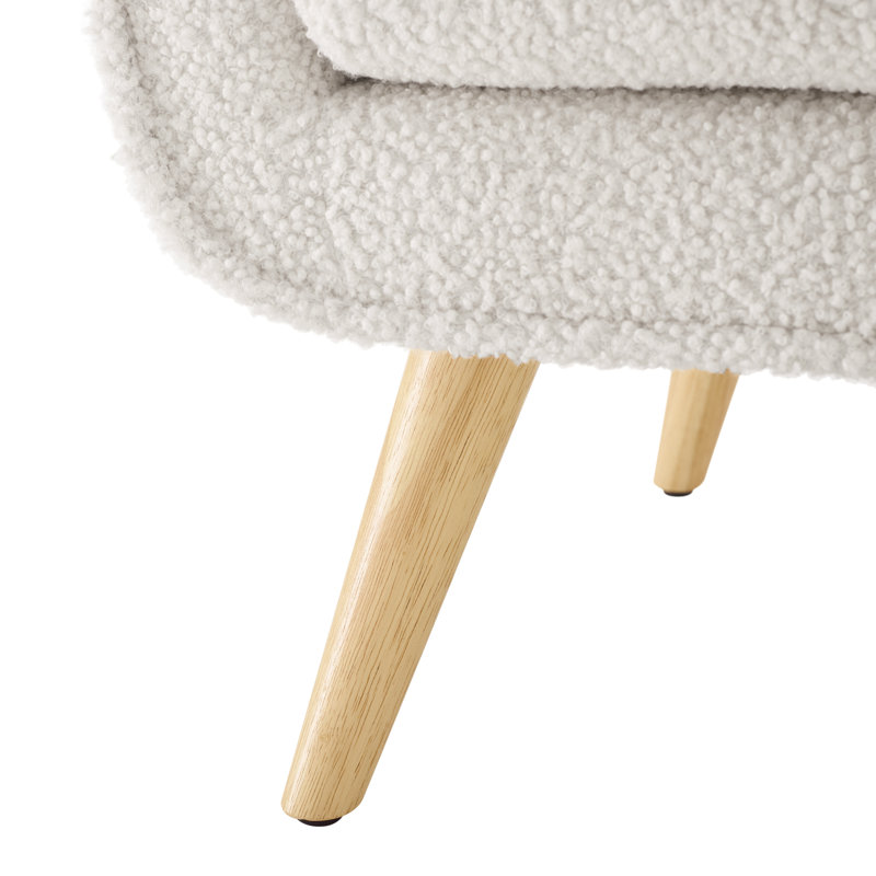 Kids 14.5" Sherpa Chair, White