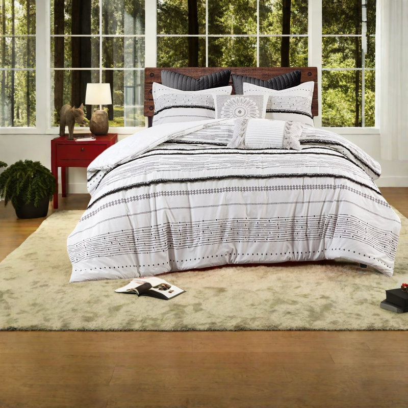 Ensembles de literie touffetés en coton pour grand lit, confort contemporain Boho Home