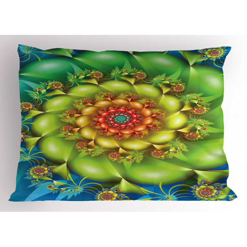 Trippy Polyester Floral Sham Set, Twin