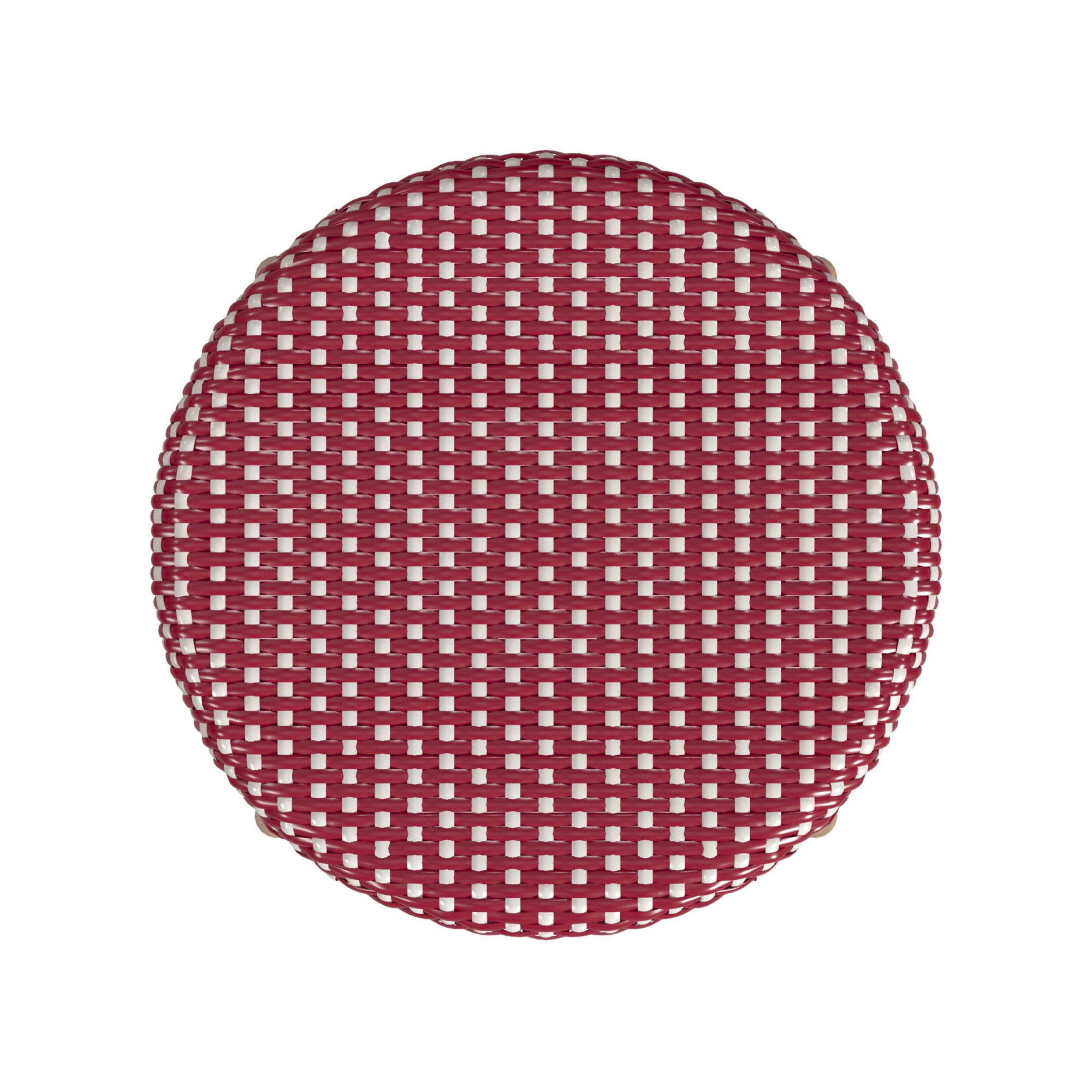 Alastair Bar & Counter Stool, Red/White Dot/Natural Rattan Frame, Counter Stool (24" Seat Height)