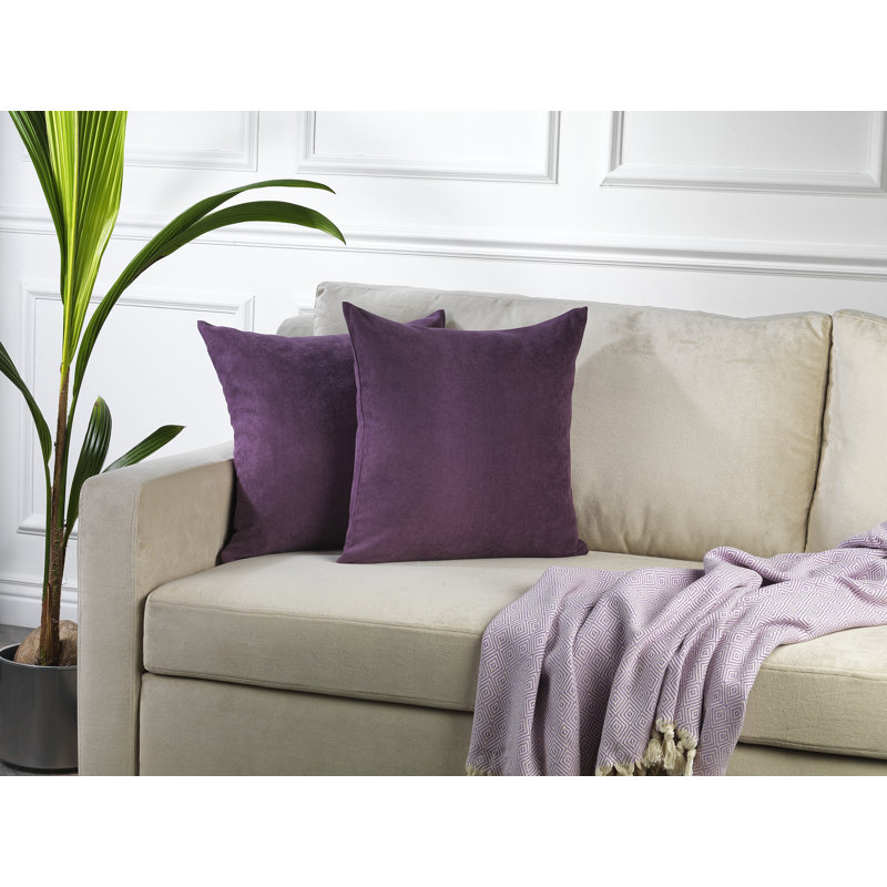 Housses de coussin décoratif, H 12 po x l 12 po, Mauve
