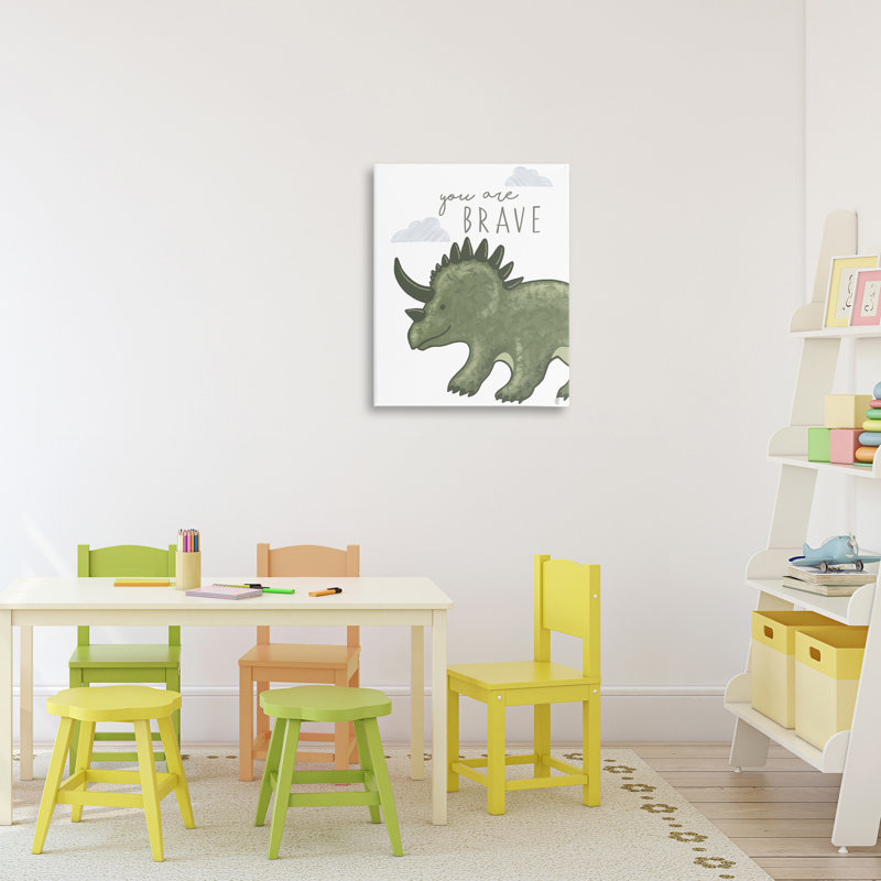 «You Are Brave Dinosaur», conception par Elizabeth Tyndall, H 20 po x l 16 po