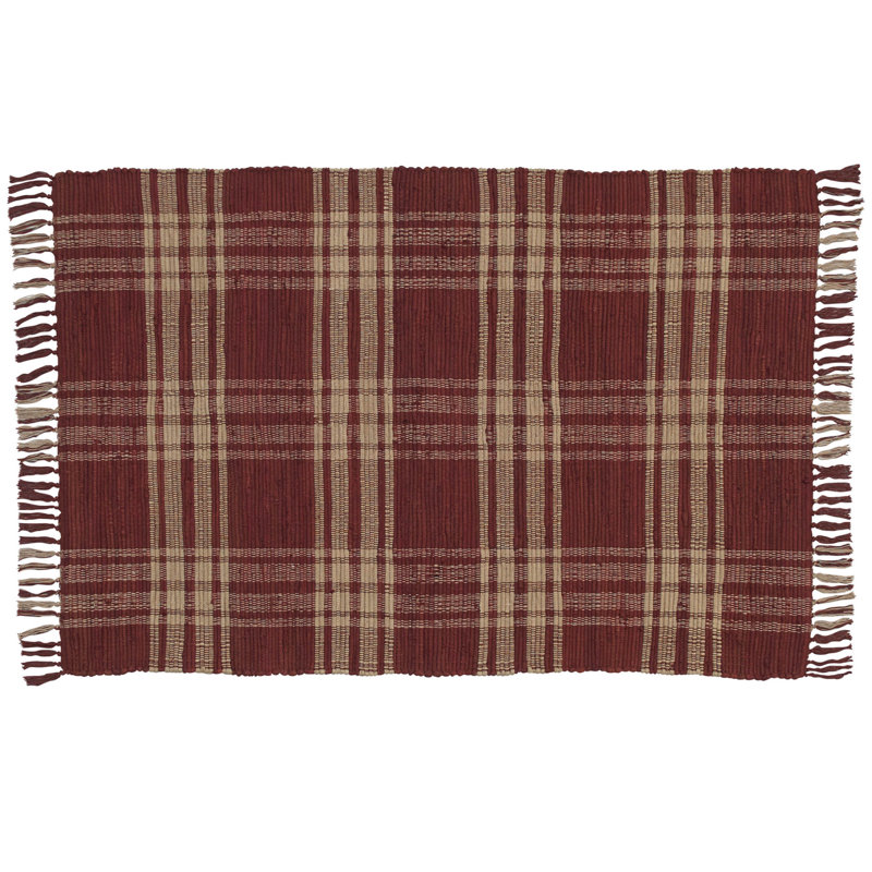 Tapis Millwood Pines Sturbridge Rag - vin, Rectangle 3 pi x 5 pi