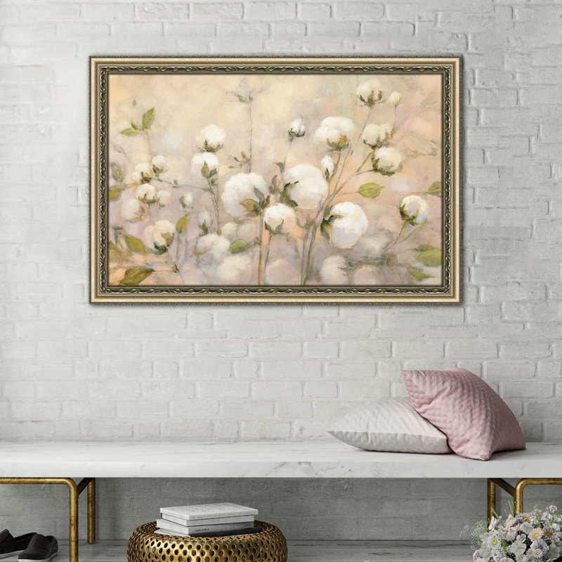 «Cotton Field» par Julia Purinton - reproduction de cadre photo, H 21,5 po x l 27,5 po x P 0,75 po