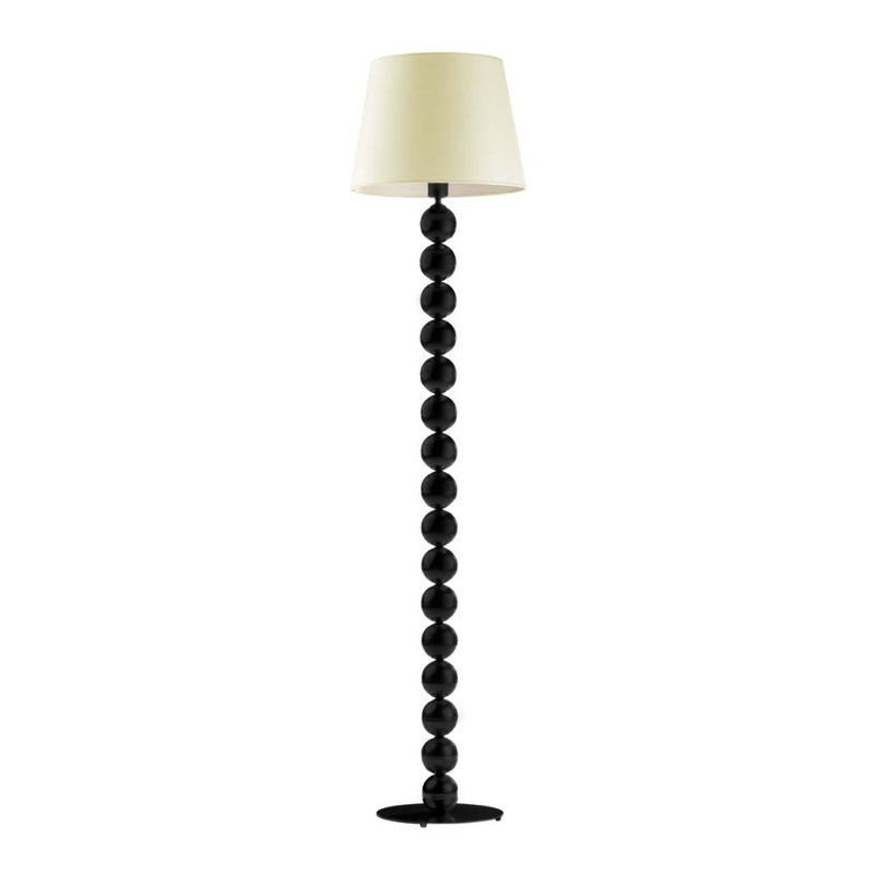 Ayanami 166 H cm Traditional Floor Lamp, Ecru, Black