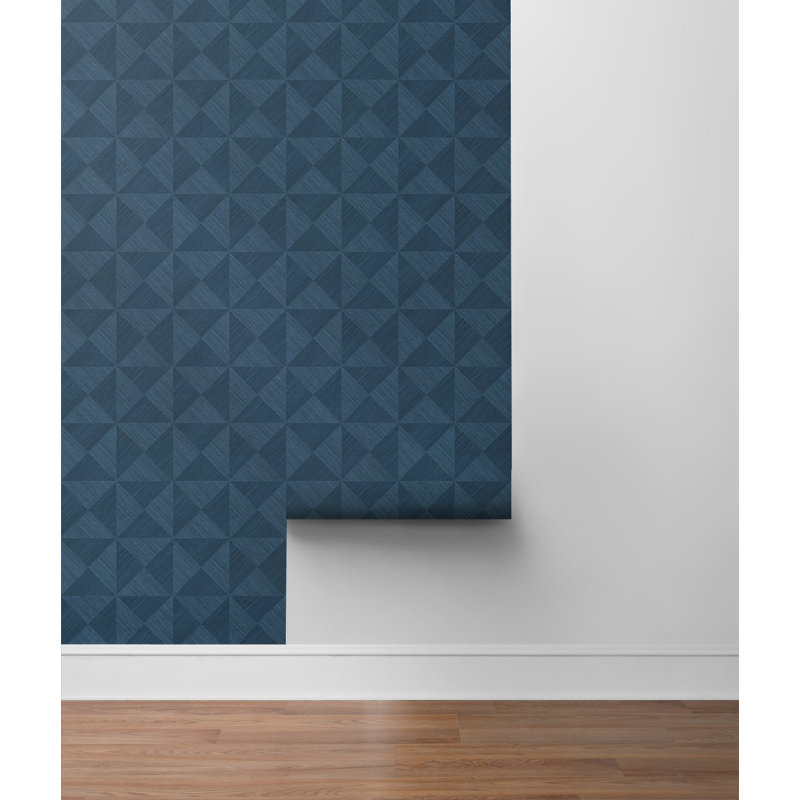 Rouleau de papier peint adhésif L 18 pi x l 20,5 po, Bleu denim