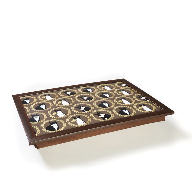 Bourassa Tray, Brown/Gold, 50cm H x 35cm W x 8cm D
