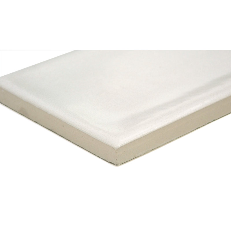 Raku 3 po X 12 po Carreau de céramique murale mat (6,3 pieds carrés / caisse), Blanc / Blanc