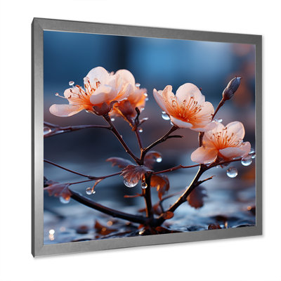 Hiver, fleurs de cerisier Blossoum III - plantes et fleurs, art mural