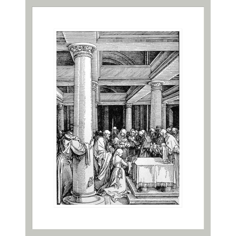 «The Présentation in the Temple» par Albrecht Dürer, impression giclée sur cadre, H 21,75 po x l 17,06 po