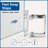 Diecast Shower Door Handle Set for Shower Doors or Tub Enclosure, 2–1/4” Hole Center, Chrome (1 Set)