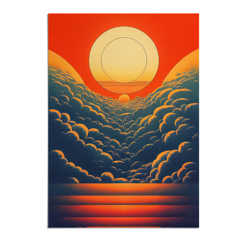 XV1022-4279X Sublime Sunset Abstract - Print, Paper, 59.4cm H x 42cm W, No Matte