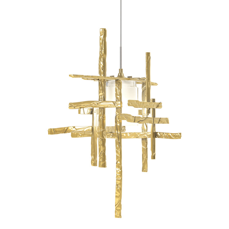 Tura 1 - Light Single Mini Pendant, Sterling, Seeded Clear