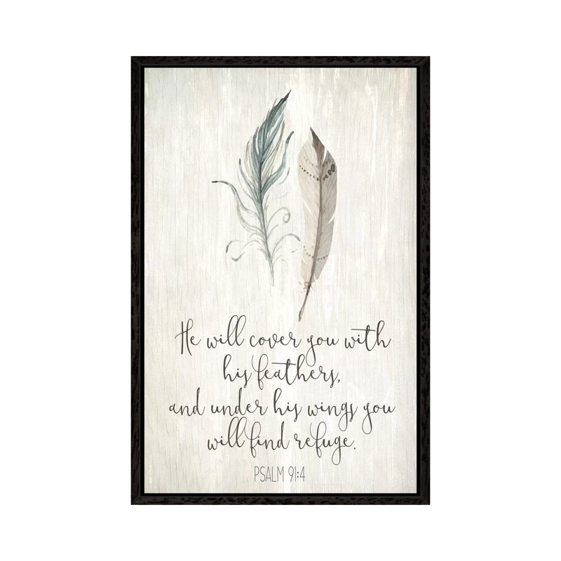 His Feathers I by Kimberly Allen - Painting on Canvas, 152.5 cm H x 101.5 cm W, Black Framed Canvas