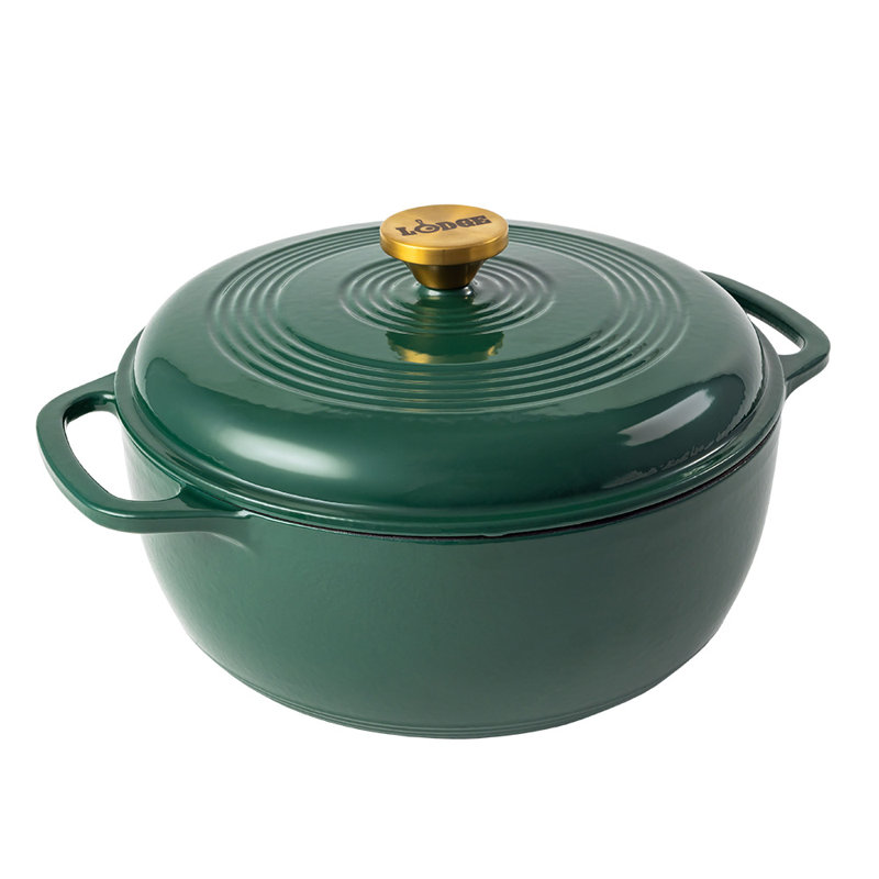 Cocotte en fonte Lodge, 7.5 qt., Red/Gold