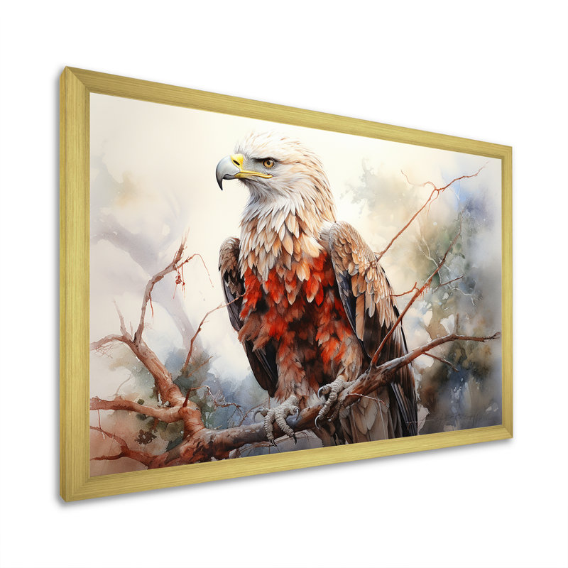 Prismatic Majestic Bold Eagle II sur impression sur toile, Cadre doré simple, H 30 po x l 40 po
