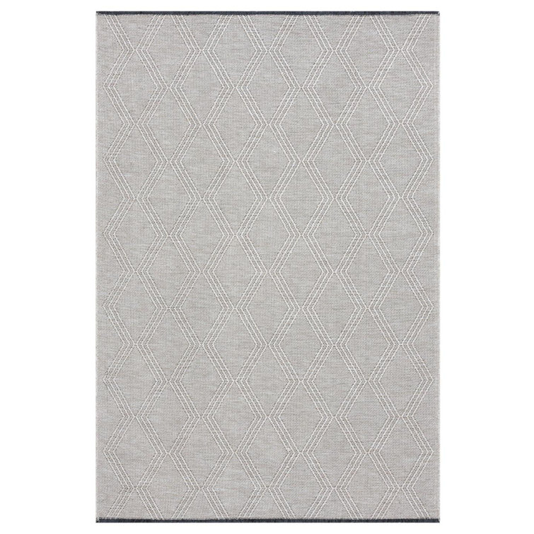 Modern Farmhouse Diamond Pattern Non-Slip Washable Rug
