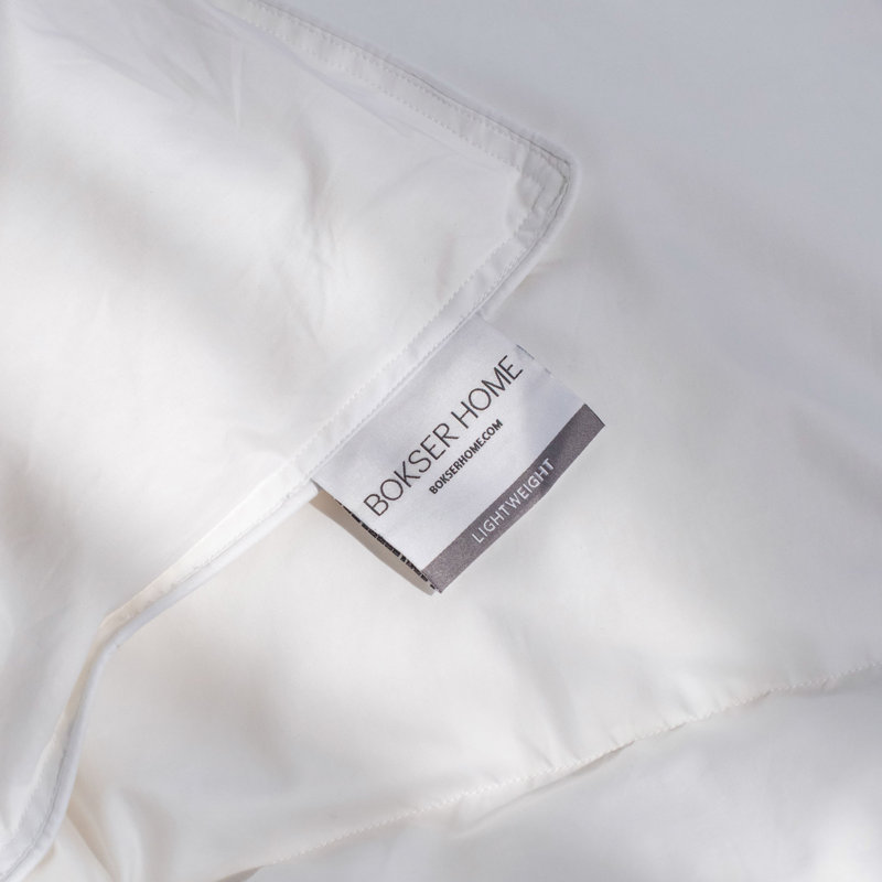 Full/Queen White Cotton Lightweight Down Duvet Comforter