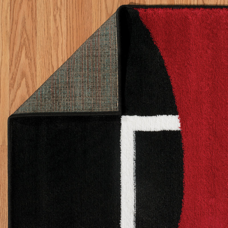 Tapis noir Gluck Metro, 5 pi 3 po x 7 pi 6 po