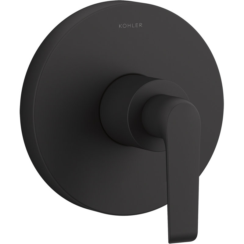 Avid Rite-Temp Valve Trim With Lever Handle, Matte Black