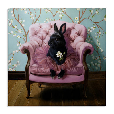 Girlie Rabbit in Tutu Canvas, design by Lucia Heffernan