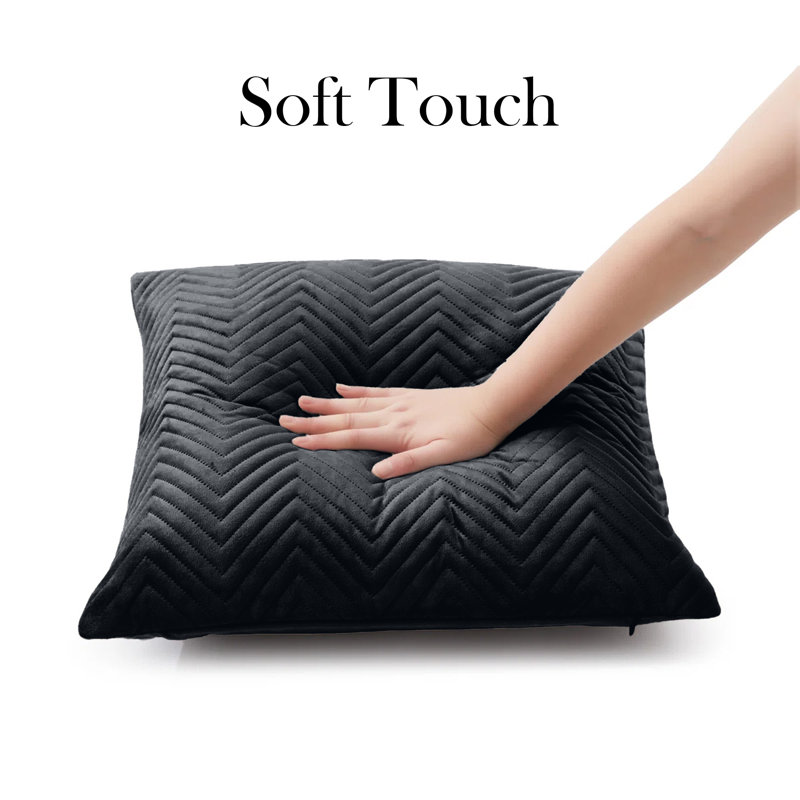 Square Throw Cushion, Black