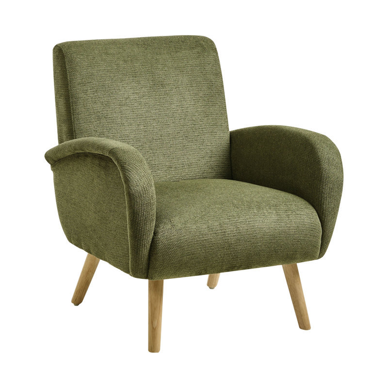 PLASSEN Upholstered Armchair, Green