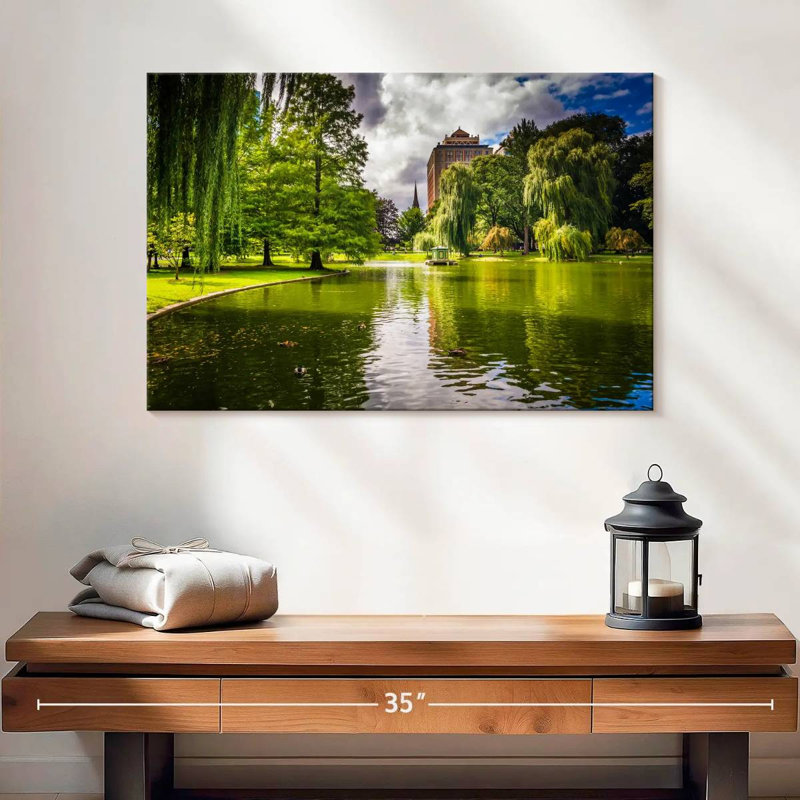 Harnek Weeping Willows By Pond, H 16 po x l 24 po
