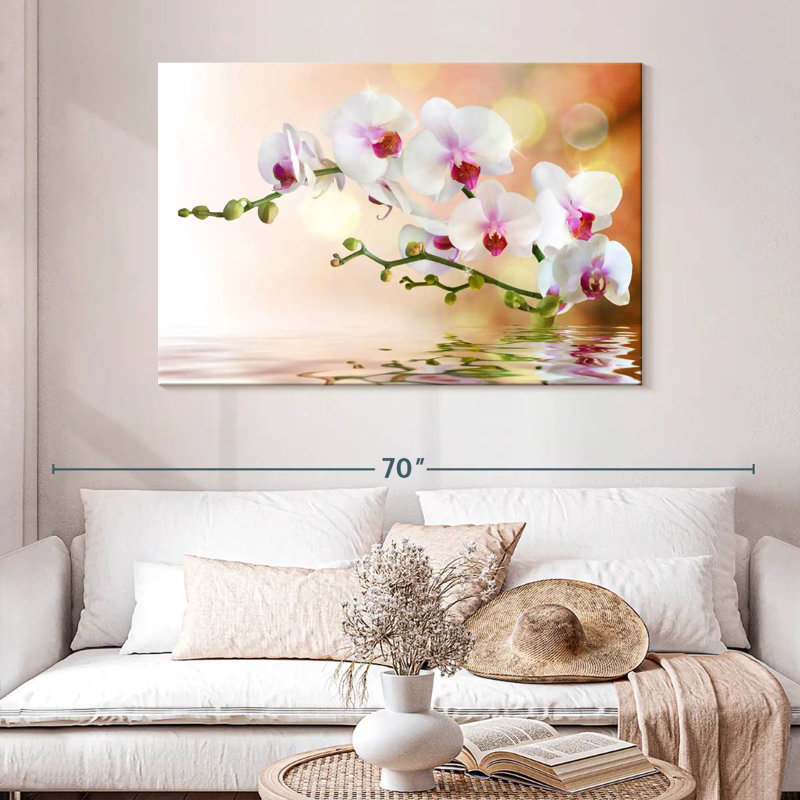 Harnek Orchid Flowers On Water, 32" H x 48" W