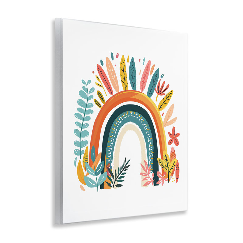  Boho Rainbow Blooms Wall Plaque Art by LSR Design Studio
