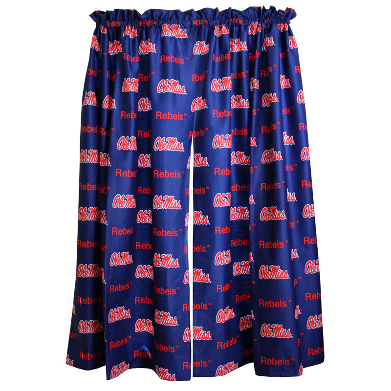 NCAA Cotton Semi Sheer Curtain Pair