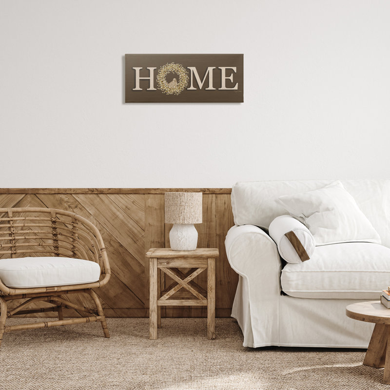 Art mural sur toile Rustic Seasonal Home par Annie Lapoint, H 10 po x l 24 po