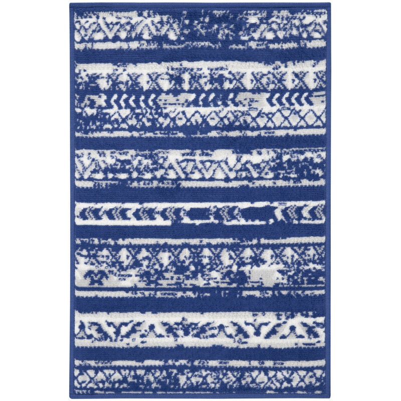 Striped Indoor Rug, Rectangle 2' x 3'