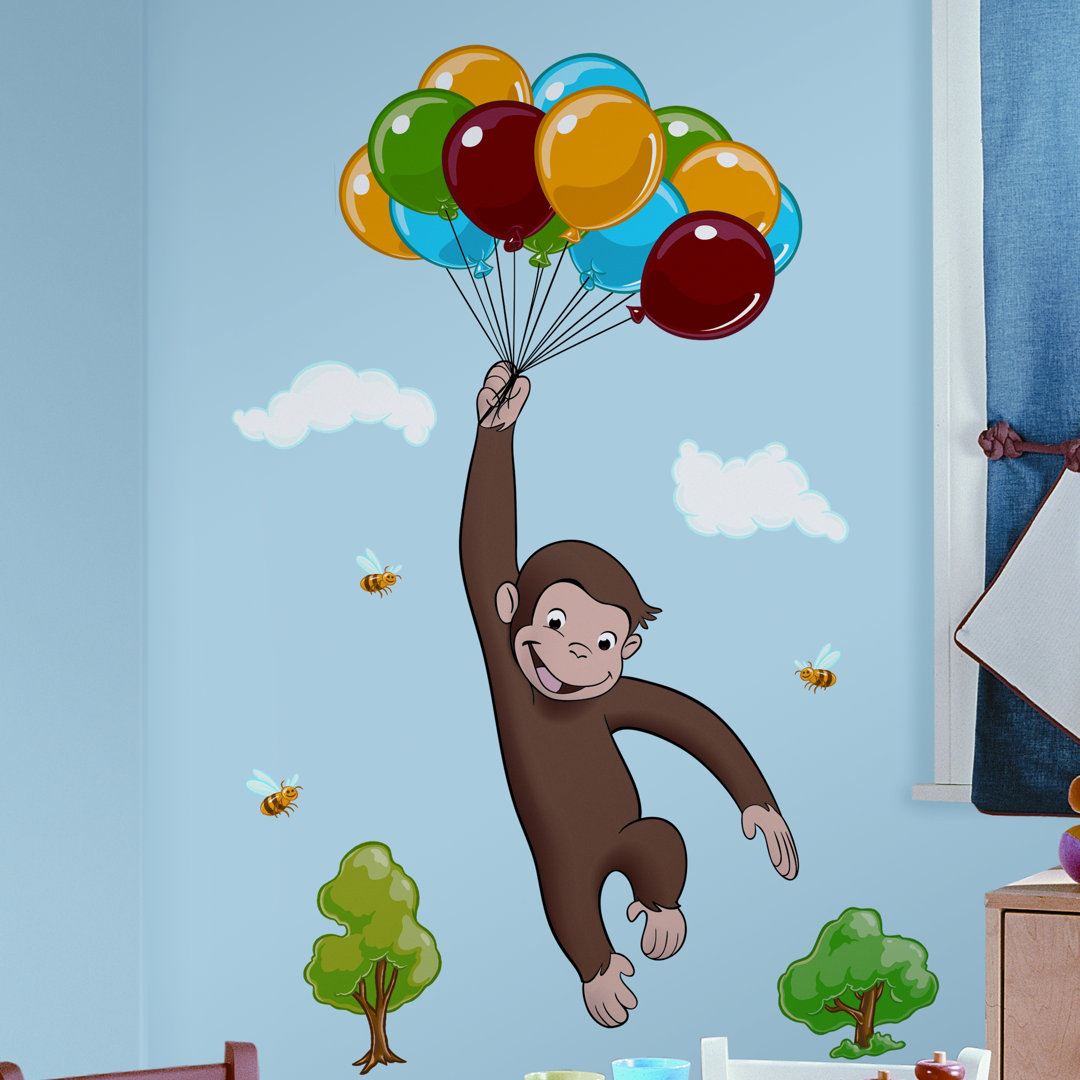 Favorite Characters Curious George Peel and Stick Giant Wall Decal by RoomMates Room Mates
