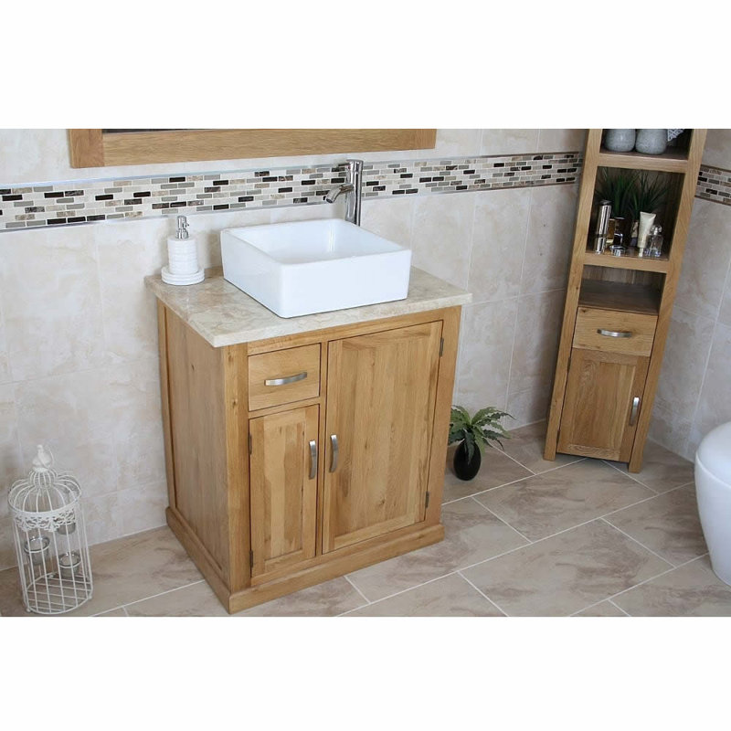 Dematteo 751mm Single Bathroom Vanity with Vessel Ceramic Basin