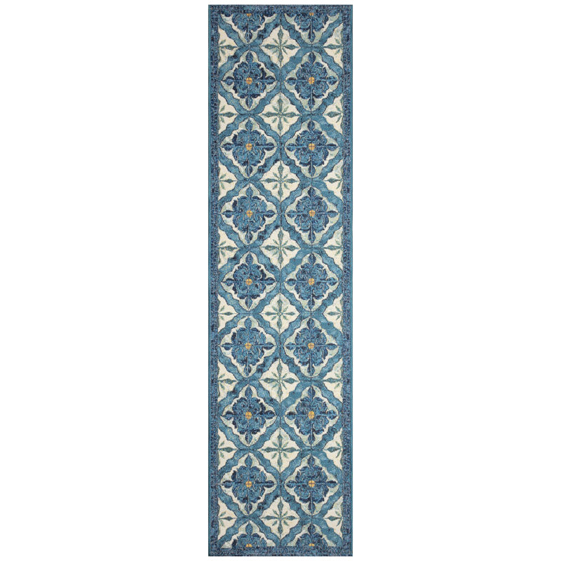 Joub Moroccan Indoor / Outdoor Rug, Runner 1'11" x 7'6"
