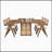 Debborah Rectangular Waves Dining Table-1241940579