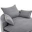 Fauteuil d'appoint pivotant rond American Design 360 avec coussin double couche, 3 coussins amovibles et surface douce, siège profond gris de 57,5 po, coussins-1067186589
