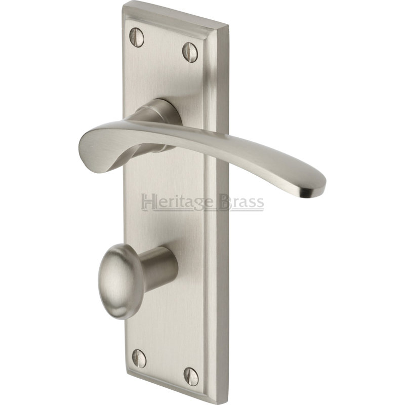 Heritage Brass Door Handle for Bathroom Hilton Design, Apollo